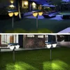 Luzes solares de decoração de jardim solar lâmpadas de iluminação de rua pátio de pátio de vias de vias de vias de destaque