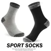 Men's Socks 6 Pair Winter Men Cotton Black Leisure Business Long Walking Running Hiking Thermal For Male Plus Size 38-48 221130