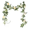 Dekorativa blommor 1 PC Vacker krypterad simulering Artificial Rose Garlands Vines For Wedding Party Home Wall Garden Decoration 200 cm