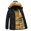Masculino abaixo Parkas espessos quentes de inverno com casaco com capuz de casaco de casaco militar mais tamanhos mais tamanho 8xl Velvet 221129