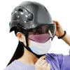 DARLINGWELL CR08X Capacete de Segurança com Design de Fibra de Carbono com Óculos de Viseira Capacete de Segurança para Trabalho Industrial de Moda Ansi z89.1