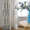 Cortinas hermosas con estampado floral para sala de estar, dormitorio, cortinas decorativas para el hogar, tratamientos para ventanas, sensación de mano suave