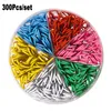 Рекламное отображение оборудование 300pcs Установите Paperclips 50 мм офисная школа книга на стенах карта PO Memo Pad Notes Paper Clips Канцелярские товары DIY.