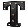 Oggetti decorativi Figurine LED lettera nera luce 26 Notte inglese Grande scommessa luminosa Luci lampada modellante per matrimoni per feste di compleanno Home Bar 221129