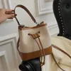 Handbag Woman 2023 new fashion designer brand Tote bucket bag trend canvas color texture crossbody bag