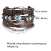 Other Bracelets Fashion Jewelry Men Leather Cord Handmade Woven Bracelet Vintage Mti Layer Eye Charms Punk Bracelets Drop Delivery Dhwcr