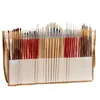 Painting Pens 38 pcsset Paint Brushes with Canvas Bag Case Long Wooden Handle Synthetic Hair Art Supplies for Oil Acrylic Watercolor 221130