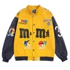 Men's Jackets Mens Racing Varsity Spring M Letter Embroidery Loose Street Couple Coat Hip Hop PU Y2K Patchwork Bomber Unisex 221129