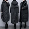 Frauen Trenchcoats Winter Extra Große Größe Koreanische Mantel frauen Kleidung Lose Lange Mode Schwarz Unten Baumwolle Jacke Frauen parka