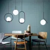 Fancy glazen lampenkap hanglampen LED -verlichting Keukeneiland eetkamer bedgaste hangende lampen voor plafond messing moderne suspensie kroonluchter LRS001