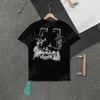 Style White2023 Summer Men's T-Shirts New Ow Printed Bird Bone Shell Tät skog och kvinnors tshirts Casual Short T-Lleeves