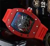 Hommes/femmes montres Richaer Mileres luxe mécanique montre haut décontracté femme Silicone couleurs bande Relgio Wristwat