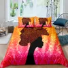 Bedding Sets Sets 3D Stray Size Size Luxo Bohemian African Girl Duvet Tampa de edredom e travesseiro Quilt Bed Twin King 221129
