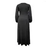 Plus Size Dresses Women's Wear Europe And America Sexy Split Hollow Strap Long Dress Party Evening Autumn