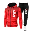 Mens Tracksuits SportsWeartWo Piece Set Warm Jackets and Pants Zipper Coats Suits Outdoor Hoodies Sport Jogging 221130