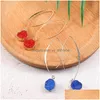 Dangle Chandelier Colorf Round Druzy Resin Charm Dangle Earrings 여성을위한 한국 스타일 Long Hook 문장 DHG1B DHG1B