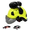 Darlingwell 건설 안전 헬멧 고글 바이저 귀마개 LED 헤드 라이트 CE ABS 하드 모자 ANSI 산업용 헤드 보호