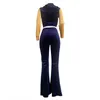 Women's Two Piece Pants hirigin Women 2pcs Sets Casual Long Sleeve Zipper Jacket Coats Jogging Wide Leg Suit Autumn Sporty Tracksuit Outfits 221130