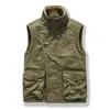 Hommes gilets automne militaire gilet hommes col montant mode côté Bottons épais chaud polaire veste sans manches grande taille 6XL 221129