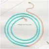 Cadenas para el vientre Joyería de moda bohemia Colorf hecho a mano Cadena para el vientre Bikini Beads Belt Beaded Thin Body Cintura Cadenas Drop Delivery Dh8Cc