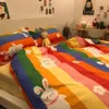 Set di biancheria da letto Set arcobaleno Lenzuola stampate a fumetti Lenzuolo per adulti Bambini Bambino 4IN1 3IN1 Lenzuolo con copripiumino Federa per tutte le stagioni 221129