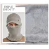 Bandanas TRIPLE INFINITY Winter Men Hat Outdoor Ear Protection Warm Thick Bicycle Knitted Cap Scarf Windproof Visors Baseball Male