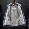 Herenjacks winter jean bovenkleding warme denim jassen mode wollen voering dikker plus size m-8xl 221130