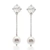 Charm Miu039s East Gate Net Women039S Fashion Pearl Anhänger Langer Quasten einfache Ohrringe 22120069364138