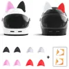 Casque de moto de voiture, 2 pièces, corne du diable, oreilles de chat mignonnes, décoration de casque complet de Motocross, accessoires de décoration de voiture hors route