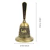 Juldekorationer Handklockbronsfärg Santa Claus Jingle S School Handbell Restaurant Call Service Cristmas levererar 221130