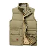 Gilets pour hommes Grande taille 5XL hiver polaire épais gilet chaud hommes veste décontractée sans manches veste mâle gilet multi plusieurs poches gilet 221130