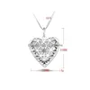 Pendant Necklaces 925 Sterling Sier P O Heart Love Hollow Lockets Necklace Cz Diamond Essential Oils Diffuser Locket Snake Chain For Dhrwp