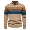 Herren Pullover Herbst Winter Patchwork Pullover Mann Fashion Zipper Lässige Hohe Qualität Baumwolle für Männer 221130
