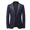 Men's Suits Blazers Suit Male Coat Large Size Jacket Slim Beautiful Outfit Solid Color Button Door Four Pocket Decoration