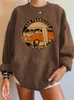 Felpe con cappuccio da donna Felpe San Francisco California Stampa Donna Autobus vintage Girocollo oversize Top Donna Pullover con spalla abbassata 221129