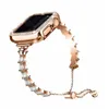 Роскошные браслет из нержавеющей стали для яблочных часов для Apple Watch 8 Ultra 7 6 5 SE 4 3 серии Ladies Watch -полосы для полос IWATCH 49 мм 41 мм 45 мм 44 44 мм 38 мм 42 мм