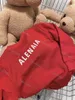 felpe con cappuccio firmate per bambini ragazzi ragazze felpa francese oversize con cappuccio allentata classica stampa ricamata in lettere albicocca PULLOVER COLLO streetwear baseball rosso