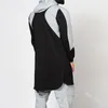 Men's Hoodies Mandylandy Muslim Men Colorblock Plus Size Long Section Sweatshirts Hood Zipper Pullover Sleeve Length