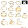 Anneaux de bande bijoux de mode bohème Knuckle Ring Set évider Flower Stacking Rings Midi 13Pcs / Set Drop Delivery Dh9U1