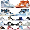 Jumpman 1 basketskor MENS 1S University Blue UNC Room Chicago High Og Hyper Royal knappt Orange Women Digital Designer Outdoor Trainers Sneakers 36-47 EUR