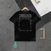 T-shirts masculins Chaopai High Version 2023 Printemps Spring Summer Nouveau graffiti acrylique H et court-shirt féminin