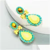 Dangle Chandelier Fashion Jewelry S925 Sier Post Water Drop Dangle Earrrings Rhinstone Stud Earrings Delivery Dhdsf