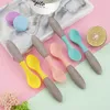 Dinnerware Define Silicone Baby Spoons Feeding Spoon Conjunto de chiclete BPA Ftalato de chumbo e plástico MS-337-2