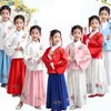 Ethnic Clothing Flower Girl's Birthday Banquet Embroidery Dress Elegant Han Fu For Girls'School Party Dinner Dresses Graduation