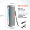 LED Light Bluetooth Speaker Wireless Portable With Rope Outdoor Loundspeaker 1200mAh Fabric Waterproof Subwoofer FM Radio Speakers for Tablet phones