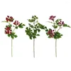 Symulacja kwiatów dekoracyjna kwiat sztucznej pianki owocowej 33 owoce zgięte plastikowe dekoracja domu 9 czerwone liście fałszywe rośliny