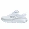 Diseñador Hoka One One Clifton 8 Running Shoes Mens Bondi 8 Carbon X2 Sneakers Triple Blanco Blanco Amarillo Rocas Rocas de teca de color naranja gris Femeninos al aire libre