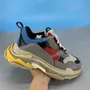 Triple s mens casual shoes grey blue beige green yellow navy white black rose gold silver red chaussures fashion platform