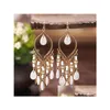 Stud Bohemian Fashion Jewelry Vintage Drop Tassels Beaded Dangle Earrings Delivery Dh4Md