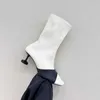 Stivali invernali Designer di lusso Punta tonda Fly Knit Tacchi alti Lavorati a maglia Stivali con calzino elastico medio Estate da donna 221130